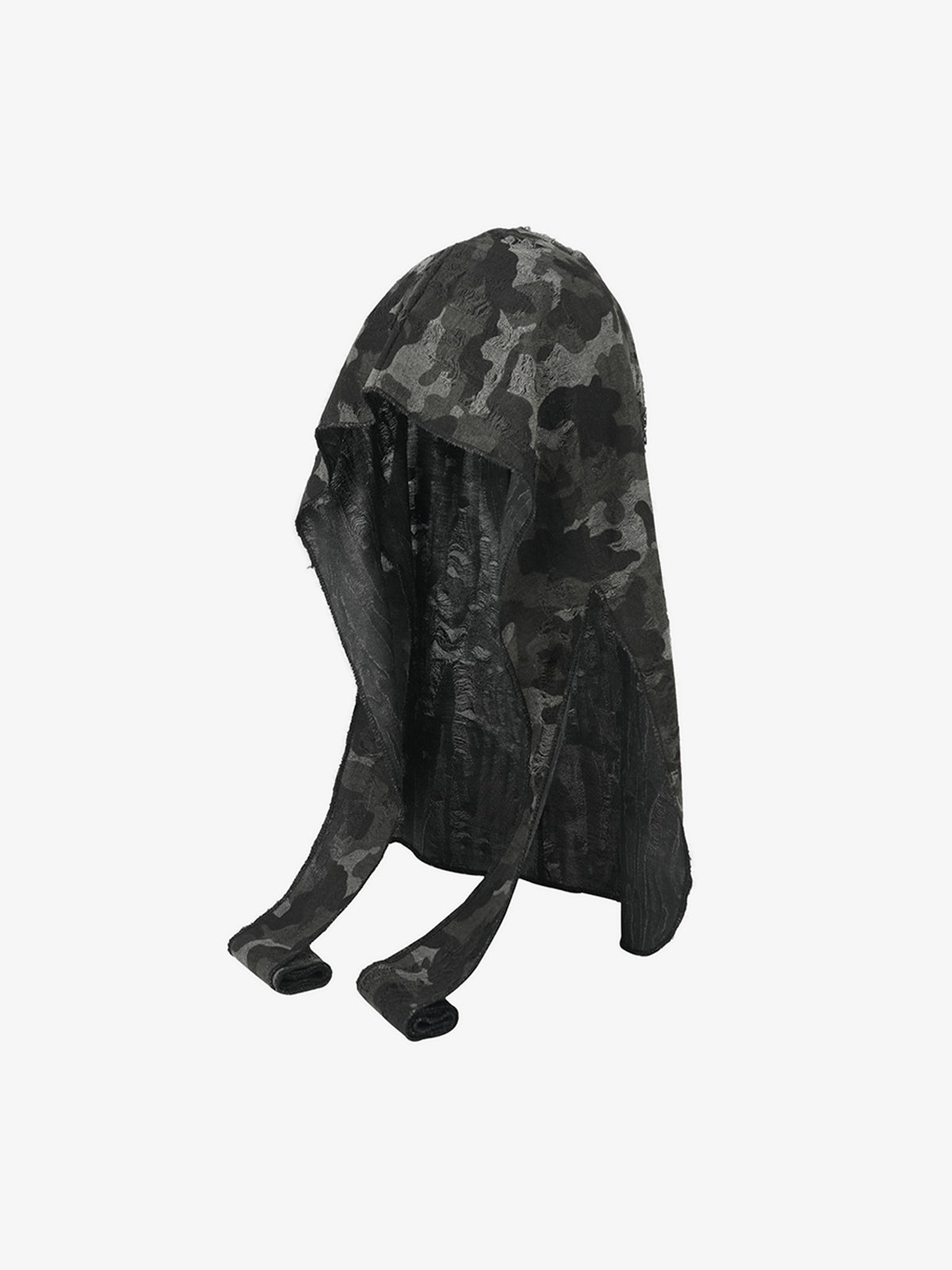 Dark Punk Camouflage Hooded Cape 