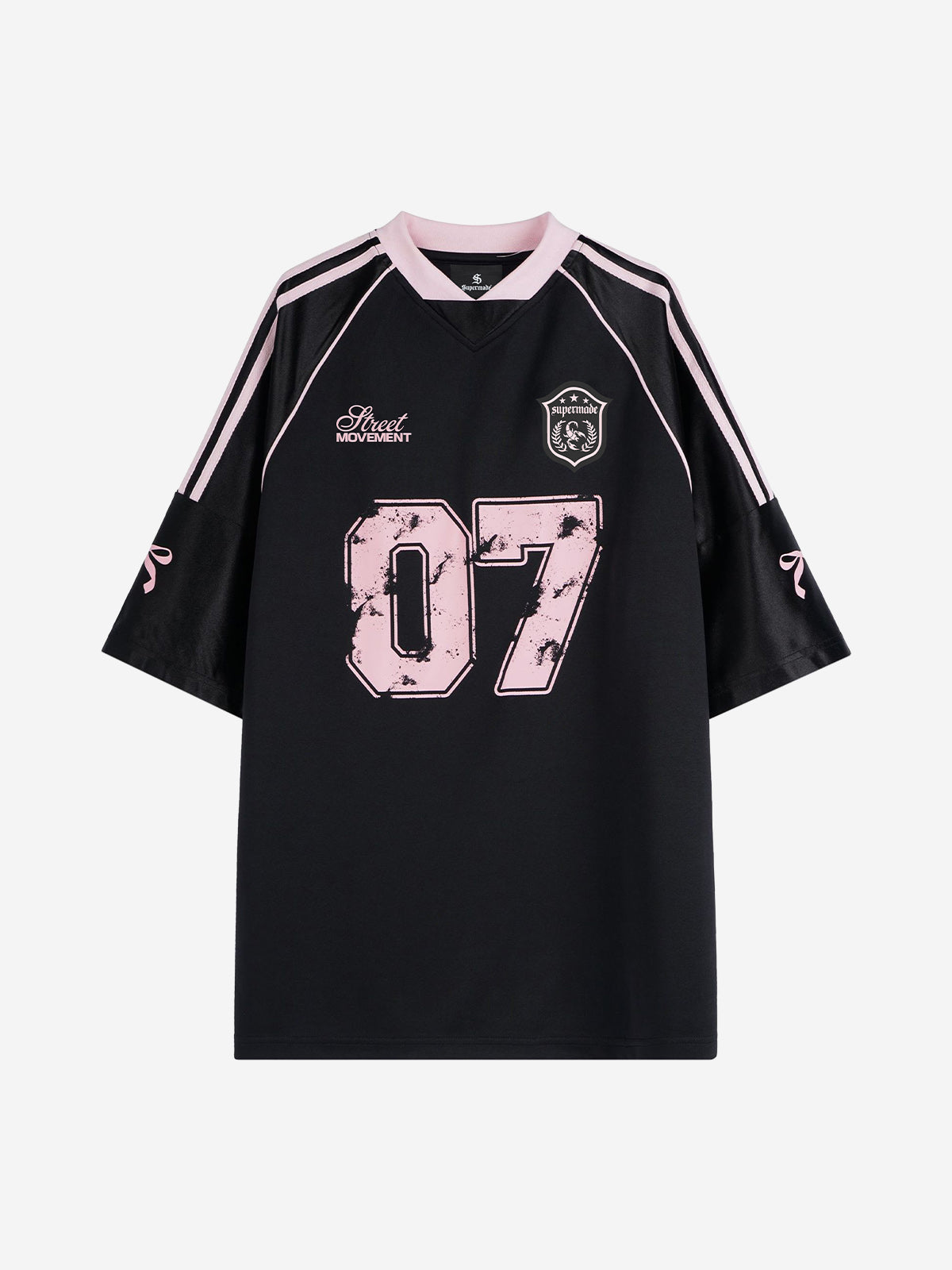 Graphic Number 07 Spliced Raglan T-Shirt