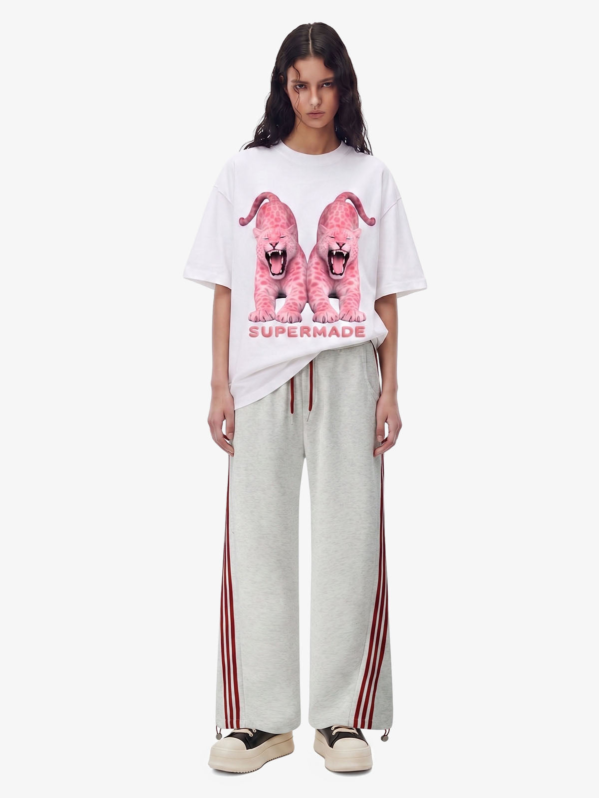 Striped Loose Drape Pants