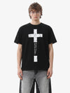 Distressed Cross Graphic T-Shirt