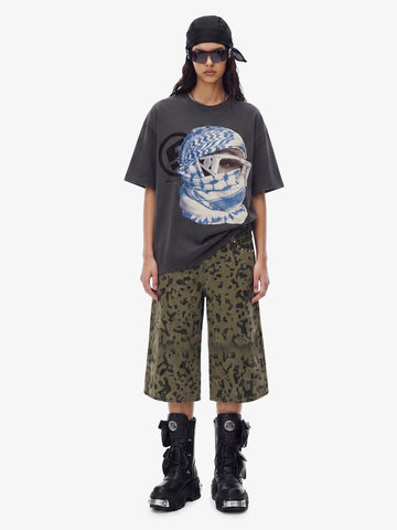 Masked Portrait Graphic T-Shirt