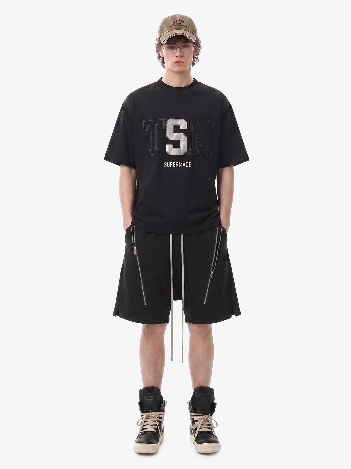 Retro Functional Zipper Slit Jort