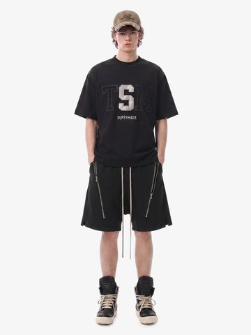 Retro Functional Zipper Slit Jort