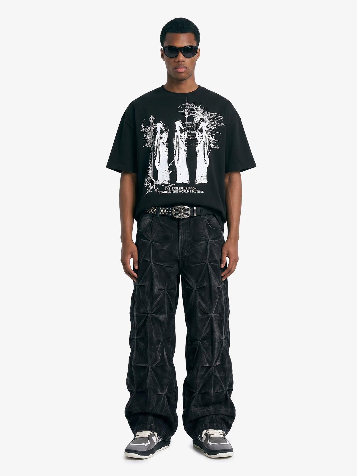 Gothic Statuette Cotton Jersey T-Shirt 
