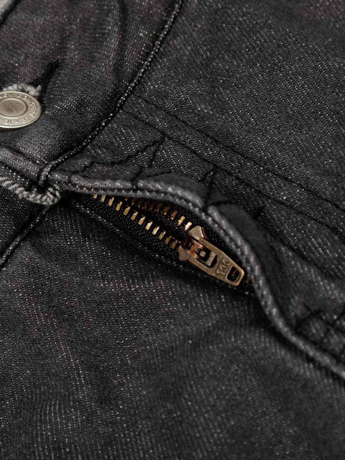 Vintage Washed Layered Waist Wide Leg Denim Jeans 