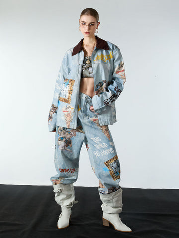 Artistic Renaissance Denim Set - 2484 