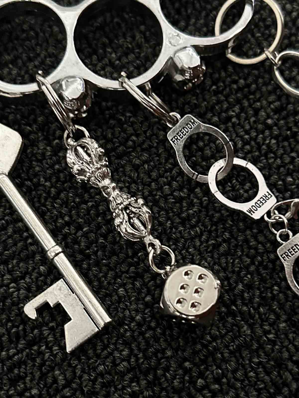 Knuckle Duster Multi-Charm Keychain