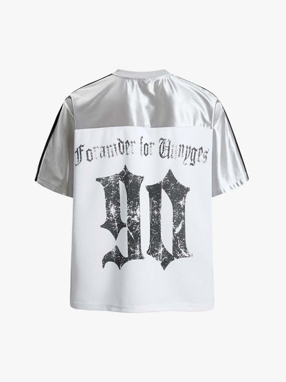 Supermade Gothic Chrome Mixed-Media Retro Jersey 