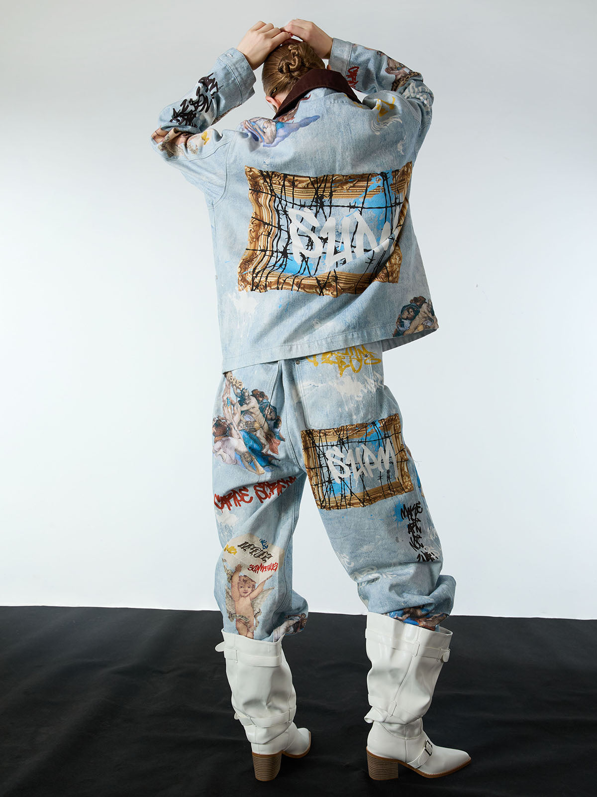 Artistic Renaissance Denim Set - 2484 