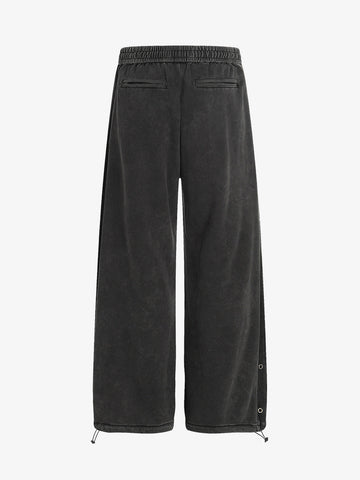 Street Washed Mottled Rivet Letter Print Baggy Sweatpants 