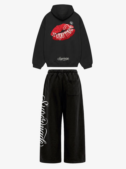 Fleece-Lined Oversized Sweatshirt
