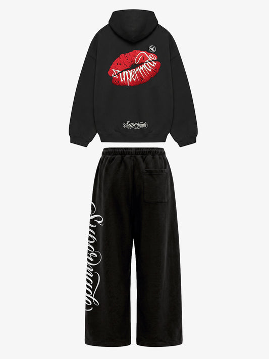 Fleece-Lined Oversized Sweatshirt