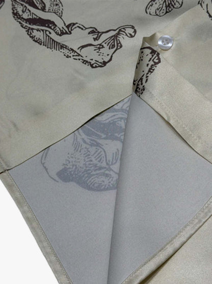Cupid Angel Sketch Cuban Shirt