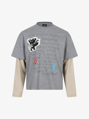 Kitten Appliqué Long Sleeve Tee