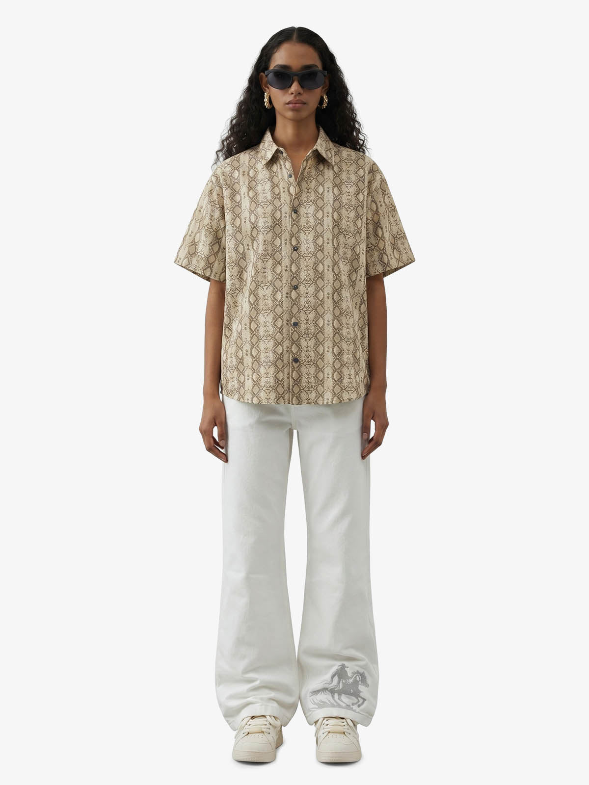 Snakeskin Stripe Short Sleeve Shirt