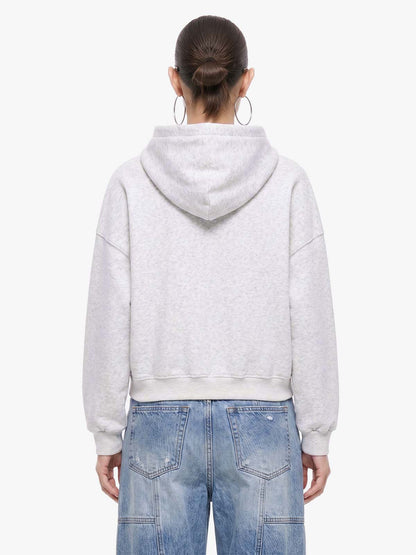 Street Hip-Hop Rhinestone Cropped Zip Up Hoodie