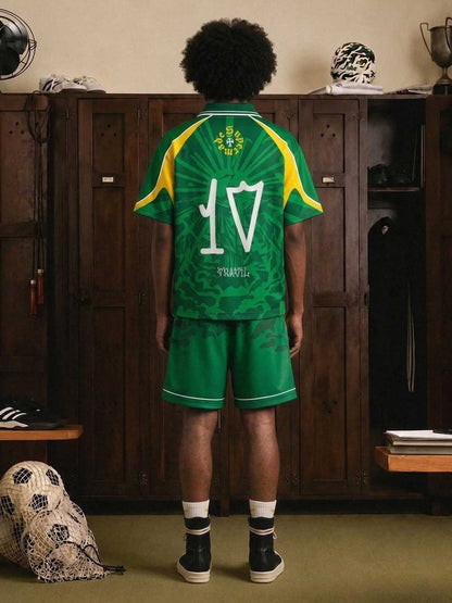 Classic Brazil "Savior" Color-Block Custom Jersey Set - 2622 