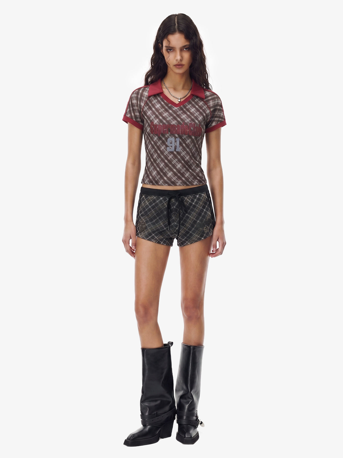 Y2K Graphic Striped Sporty Shorts