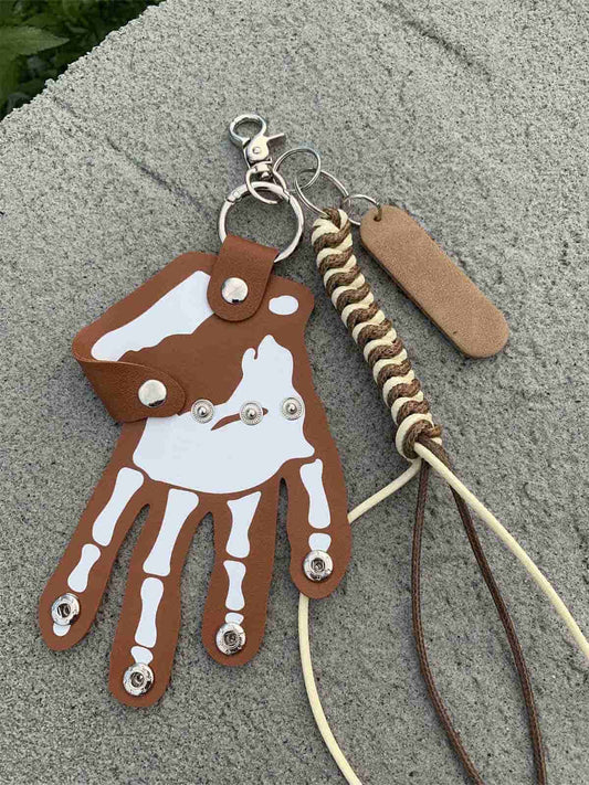 Punk Skull Hand Braided Keychain