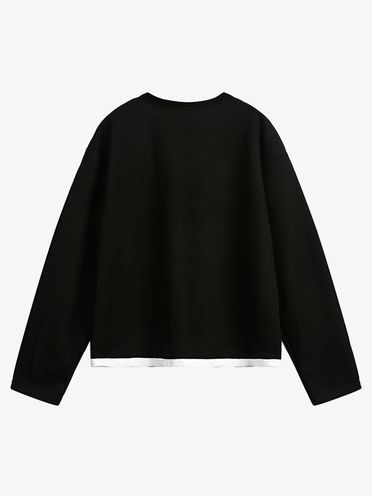Layered Crewneck Star Print Long-Sleeve T-Shirt 