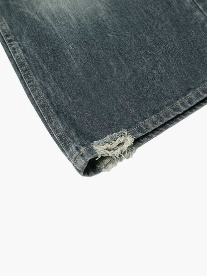 Y2K Double Waistband Leopard Print Wide Leg Jeans
