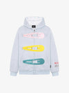 Detachable Hair Clip Decoration Zip Up Hoodie