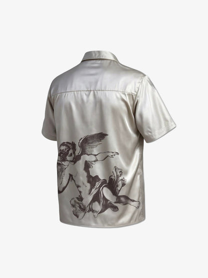 Cupid Angel Sketch Cuban Shirt