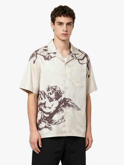 Cupid Angel Sketch Cuban Shirt