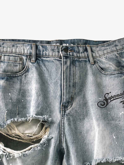 Paint Splatter Loose Jeans