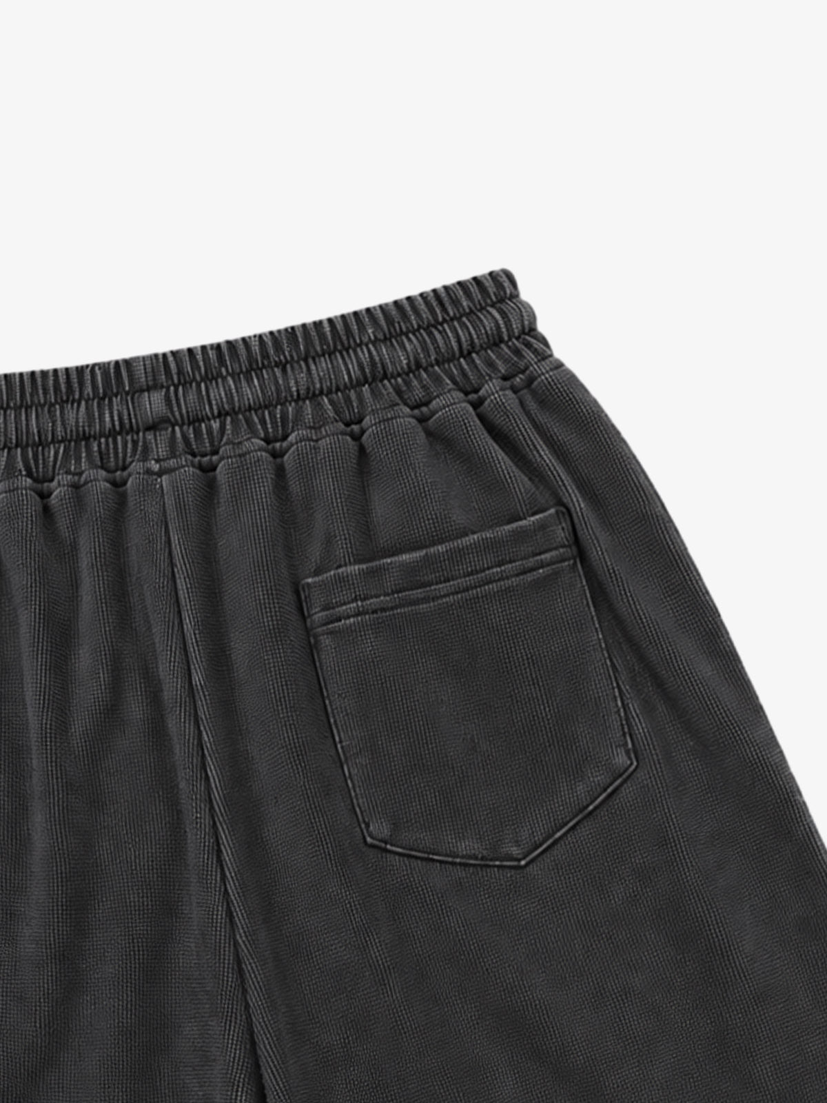 Light Gray Corduroy Relaxed Fit Shorts