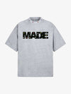 Street Retro MOOD Patch Embroidered Rivet T-shirt - 2440 