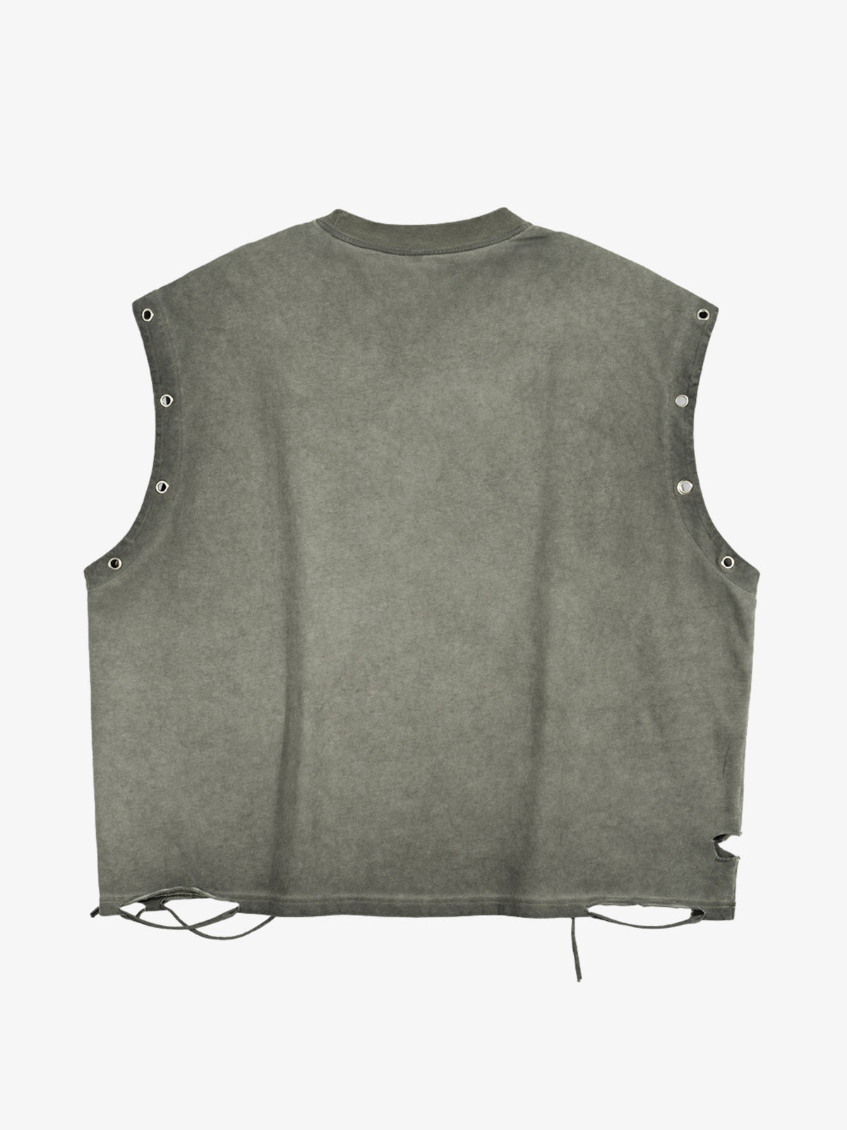 Skull Graphic Grommet Vest