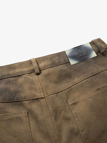 Dirty Mud Wash Print Jorts