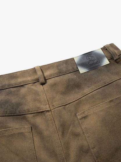 Dirty Mud Wash Print Jorts