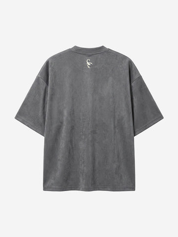 Suede Oversized Streetwear T-Shirt
