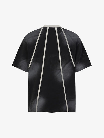 Black Raglan Sleeve T-Shirt with Herringbone Tape Detail – Cotton Blend Streetwear Tee