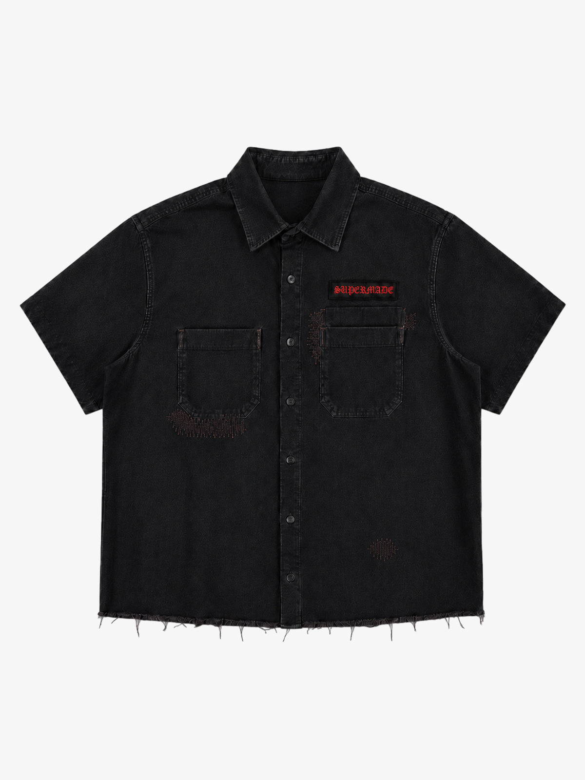 Mending Detail Cotton Shirt