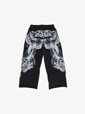 Dark Gothic Graphic Baggy Sweatpants