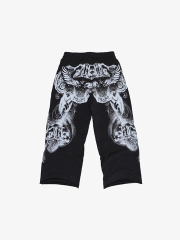 Dark Gothic Graphic Baggy Sweatpants