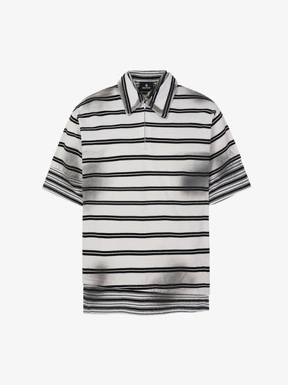 Striped Half-Zip Pullover Sweater – Cotton Blend Classic Fit Lightweight Knit
