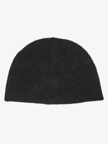 Vintage Fuzzy Cat Pattern Knit Beanie Hat 