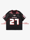 Original Flame Print Football Jersey T-Shirt 