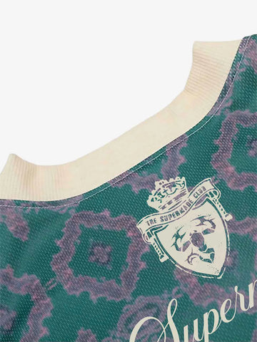 Always Strive Green Patterned Jersey V-Neck T-Shirt