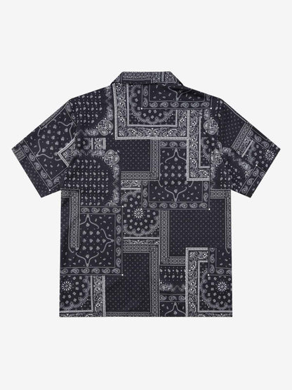 Vintage Bandana Patchwork Cuban Shirt