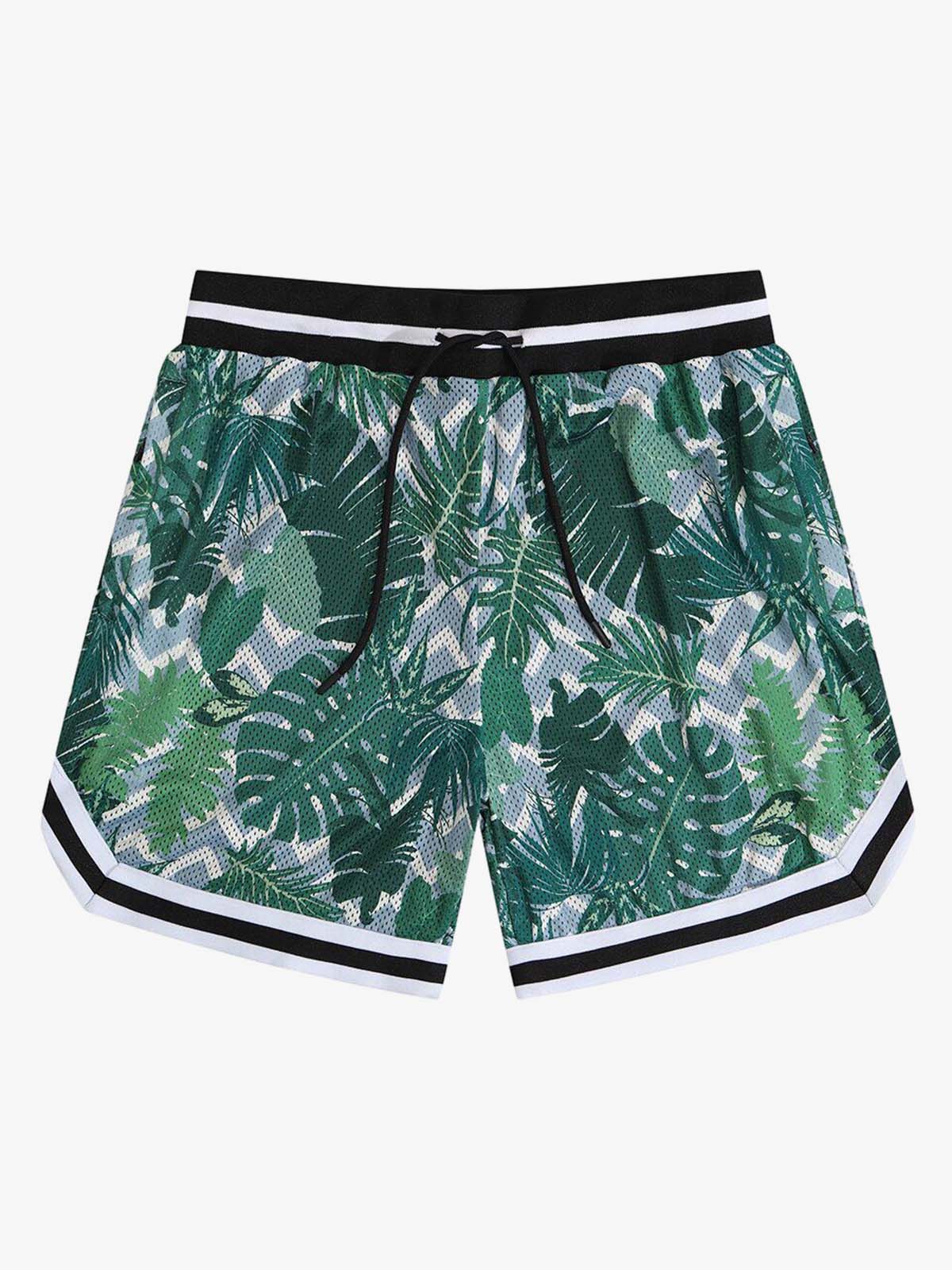 Retro Mesh Drawstring Basketball Shorts