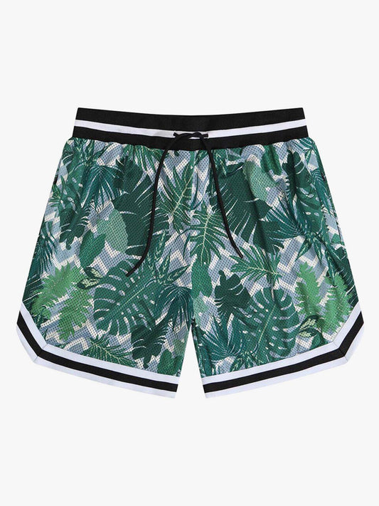 Retro Mesh Drawstring Basketball Shorts