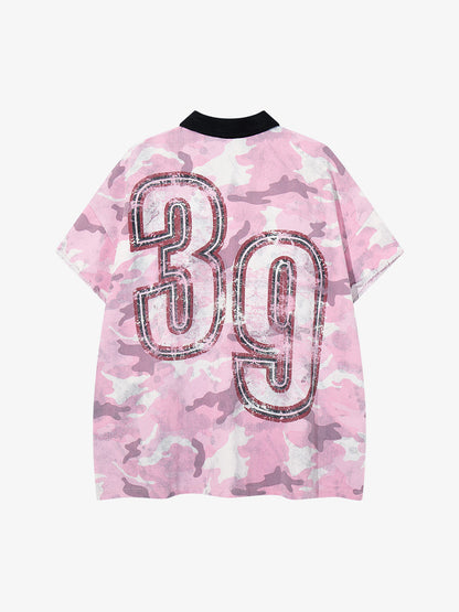 Camo Embroidered Polo Tee