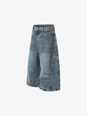 Rivet Detail Barrel Baggy Jorts