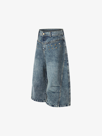 Rivet Detail Barrel Baggy Jorts