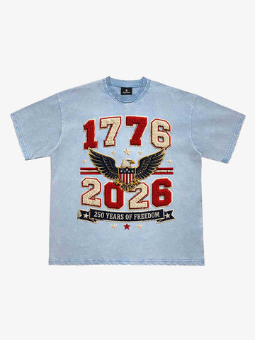 Towel Embroidery Washed Vintage T-Shirt